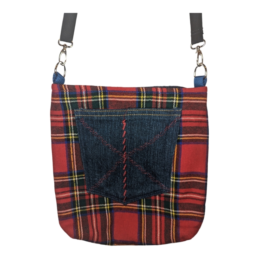 Denim and Wool Tote Caraut Made in the USA.